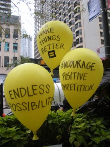Yellow balloons