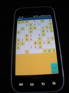 Smartphones are frequently used for playing games, including Sudoku.