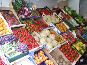 Fruit and vegetable stand