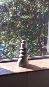 My cairn is a calming focal point in my office. (Photo by Cynthia Price)
