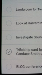 Capturing your action items from a conference in one place helps ensure follow through. (Photo by Cynthia Price)